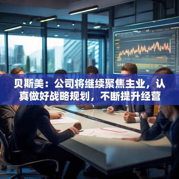 贝斯美：公司将继续聚焦主业，认真做好战略规划，不断提升经营管理水平