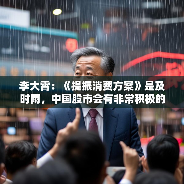 李大霄：《提振消费方案》是及时雨，中国股市会有非常积极的正面反应