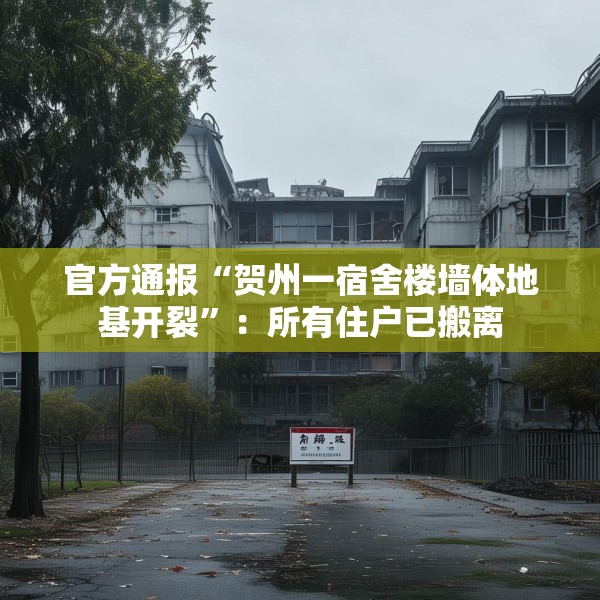 官方通报“贺州一宿舍楼墙体地基开裂”：所有住户已搬离