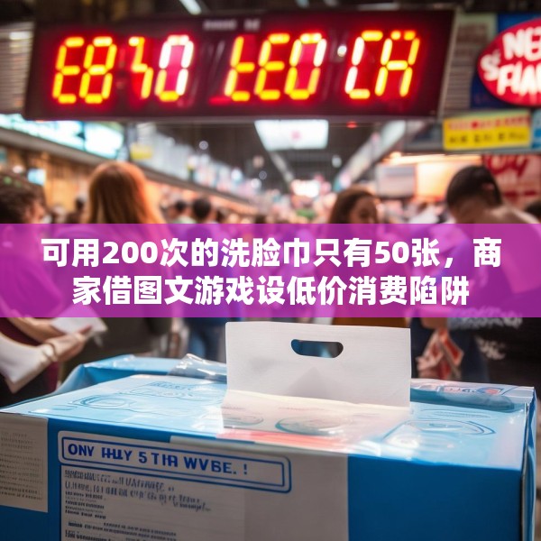可用200次的洗脸巾只有50张，商家借图文游戏设低价消费陷阱