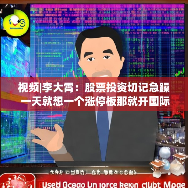 视频|李大霄：股票投资切记急躁 一天就想一个涨停板那就开国际玩笑了