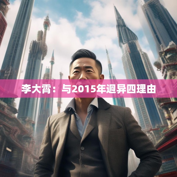 李大霄：与2015年迥异四理由