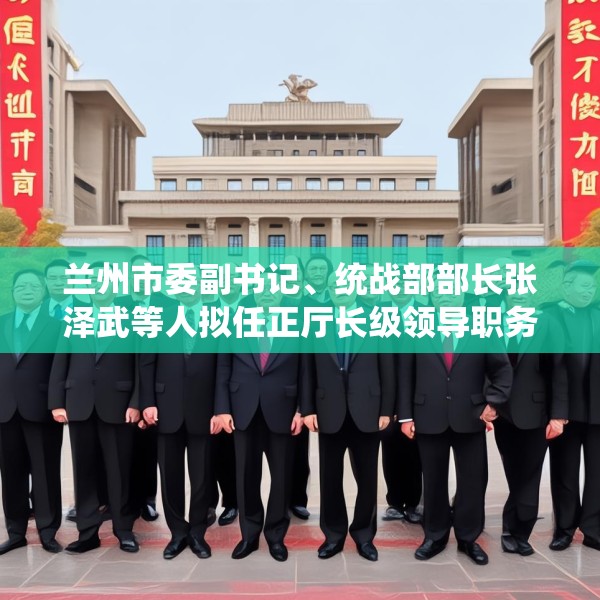 兰州市委副书记、统战部部长张泽武等人拟任正厅长级领导职务