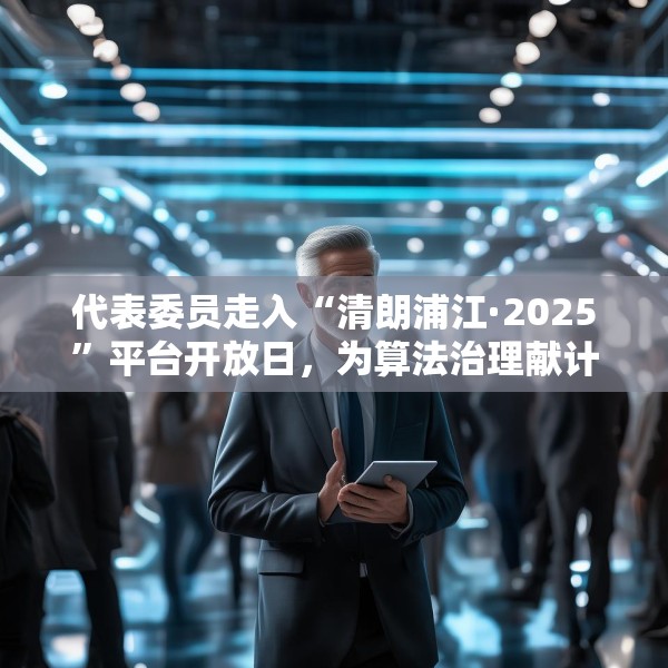代表委员走入“清朗浦江·2025”平台开放日，为算法治理献计