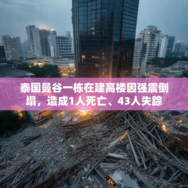 泰国曼谷一栋在建高楼因强震倒塌，造成1人死亡、43人失踪