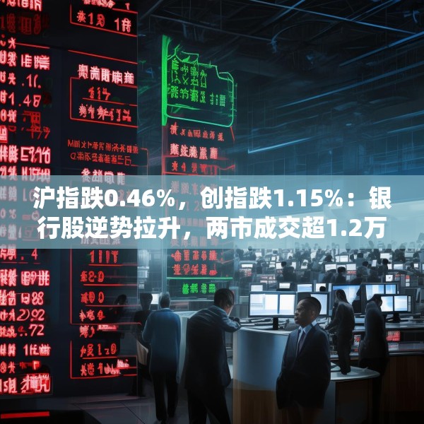 沪指跌0.46%，创指跌1.15%：银行股逆势拉升，两市成交超1.2万亿元