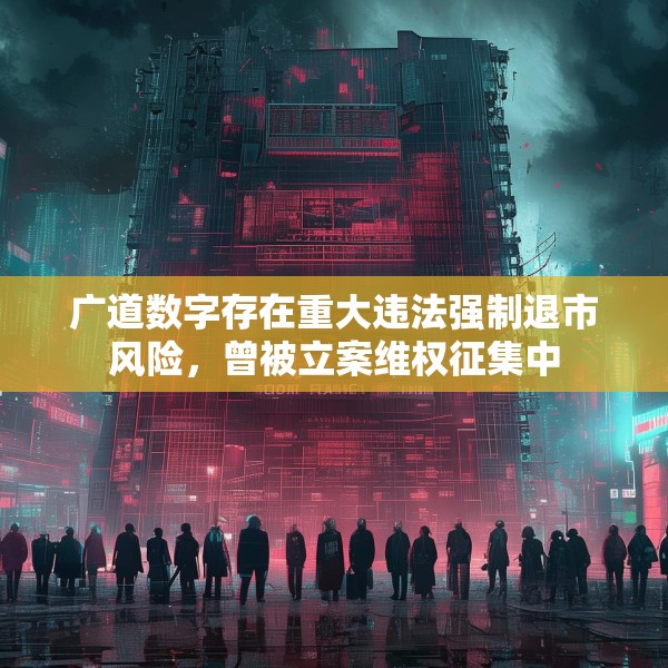 广道数字存在重大违法强制退市风险，曾被立案维权征集中