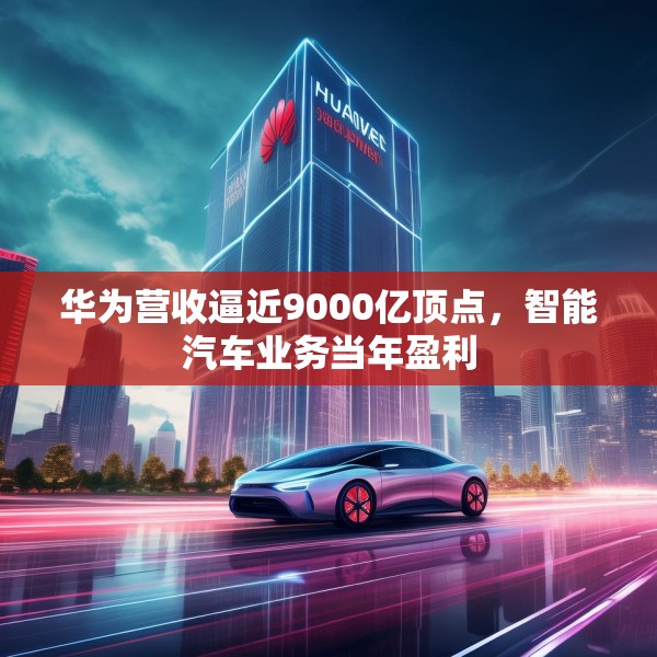华为营收逼近9000亿顶点，智能汽车业务当年盈利