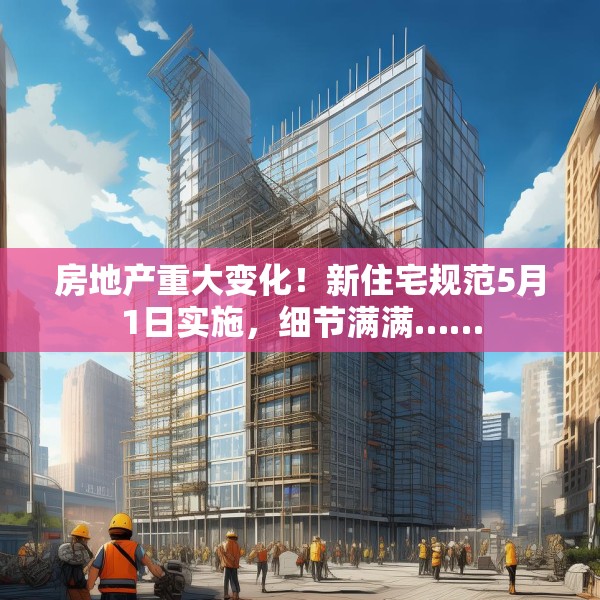 房地产重大变化！新住宅规范5月1日实施，细节满满……