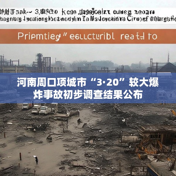 河南周口项城市“3·20”较大爆炸事故初步调查结果公布
