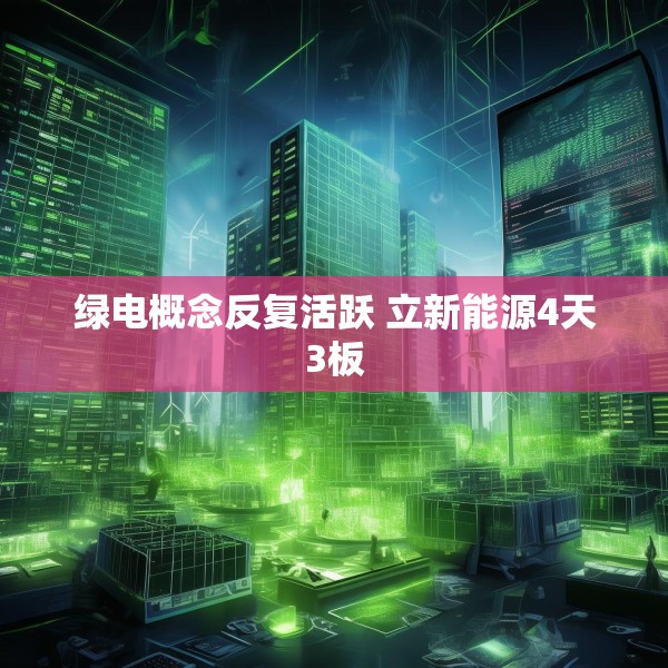 绿电概念反复活跃 立新能源4天3板