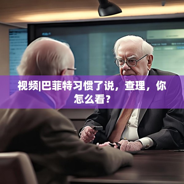 视频|巴菲特习惯了说，查理，你怎么看？