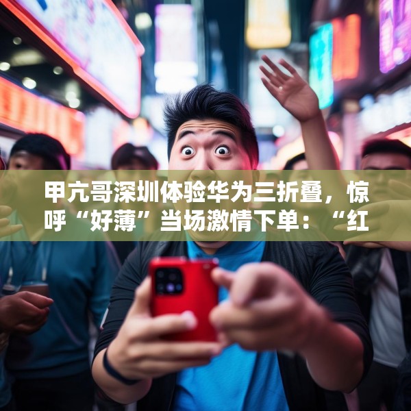 甲亢哥深圳体验华为三折叠，惊呼“好薄”当场激情下单：“红的黑的我都要！”