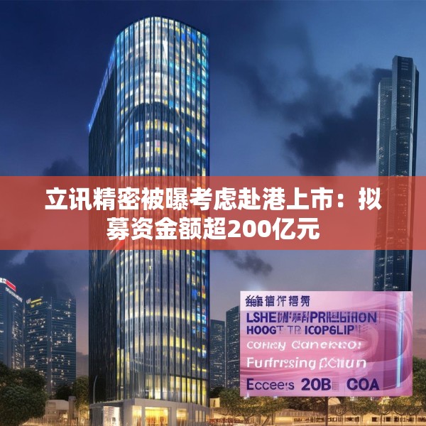 立讯精密被曝考虑赴港上市：拟募资金额超200亿元