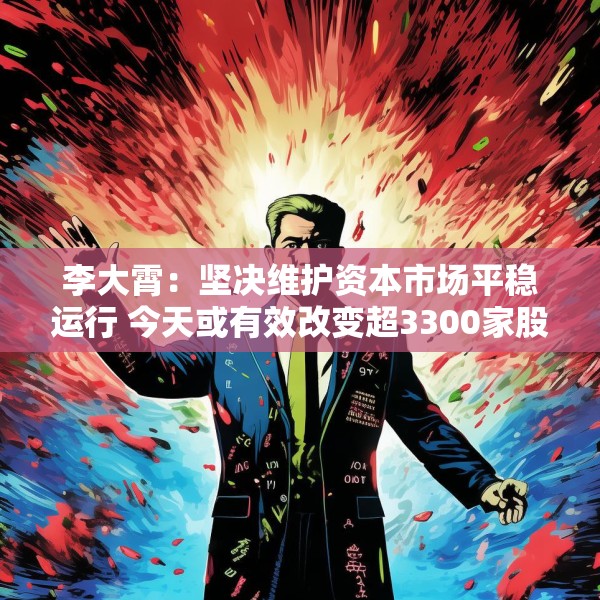 李大霄：坚决维护资本市场平稳运行 今天或有效改变超3300家股票跌停的情况