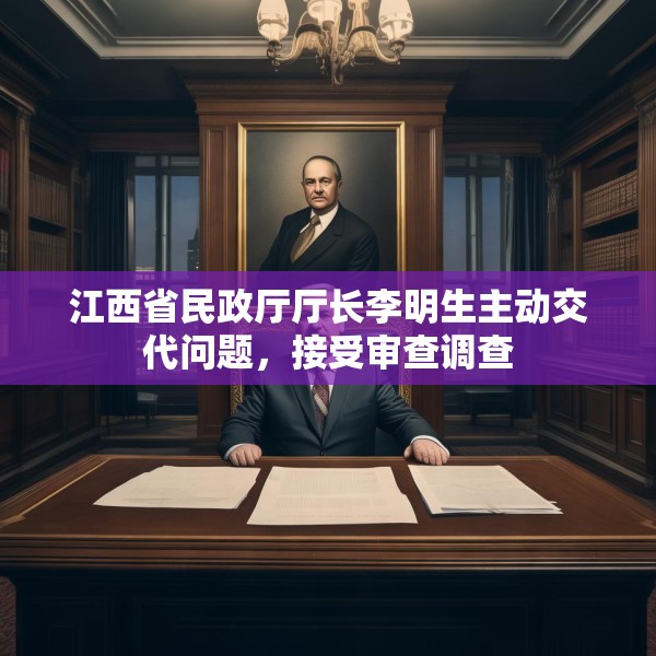 江西省民政厅厅长李明生主动交代问题，接受审查调查
