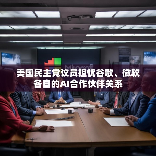 美国民主党议员担忧谷歌、微软各自的AI合作伙伴关系