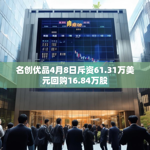 名创优品4月8日斥资61.31万美元回购16.84万股