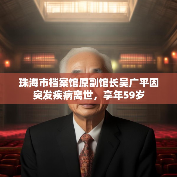 珠海市档案馆原副馆长吴广平因突发疾病离世，享年59岁