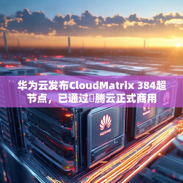华为云发布CloudMatrix 384超节点，已通过昇腾云正式商用