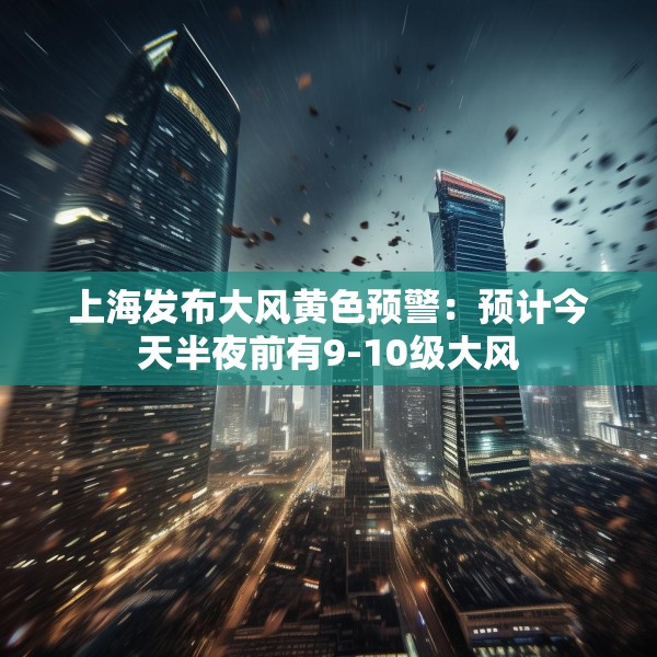 上海发布大风黄色预警：预计今天半夜前有9-10级大风