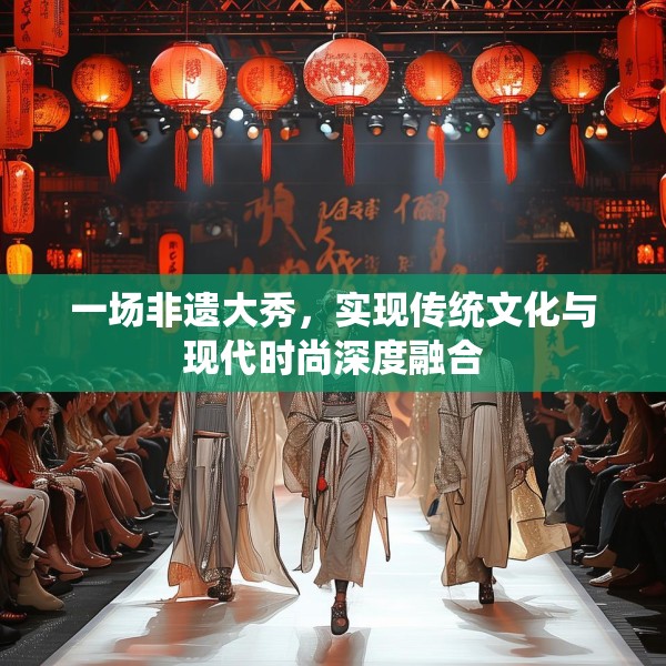 一场非遗大秀，实现传统文化与现代时尚深度融合