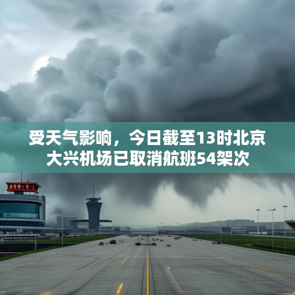 受天气影响，今日截至13时北京大兴机场已取消航班54架次