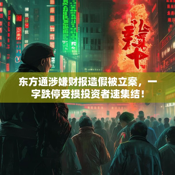 东方通涉嫌财报造假被立案，一字跌停受损投资者速集结！