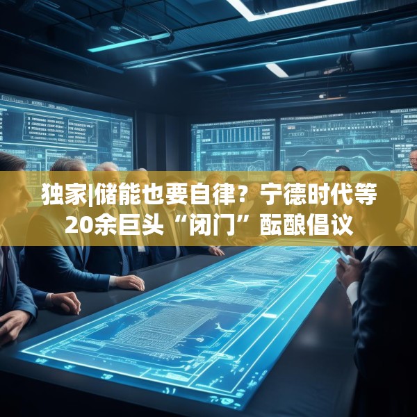 独家|储能也要自律？宁德时代等20余巨头“闭门”酝酿倡议