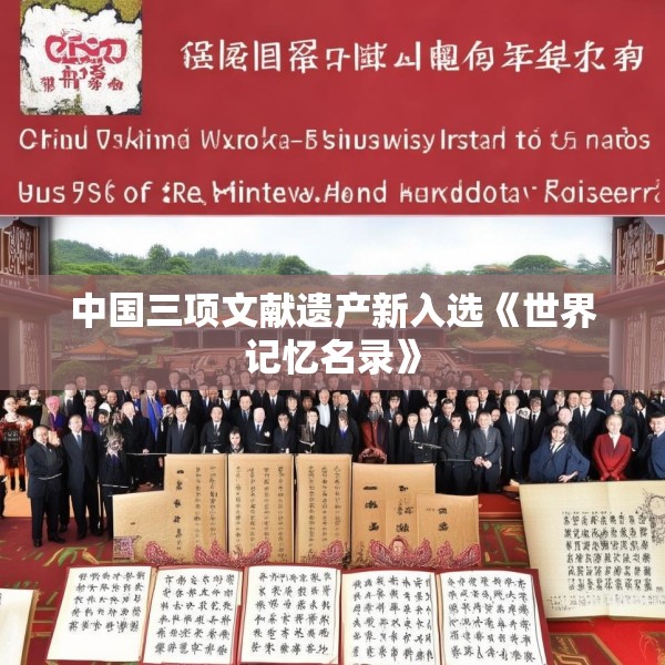 中国三项文献遗产新入选《世界记忆名录》