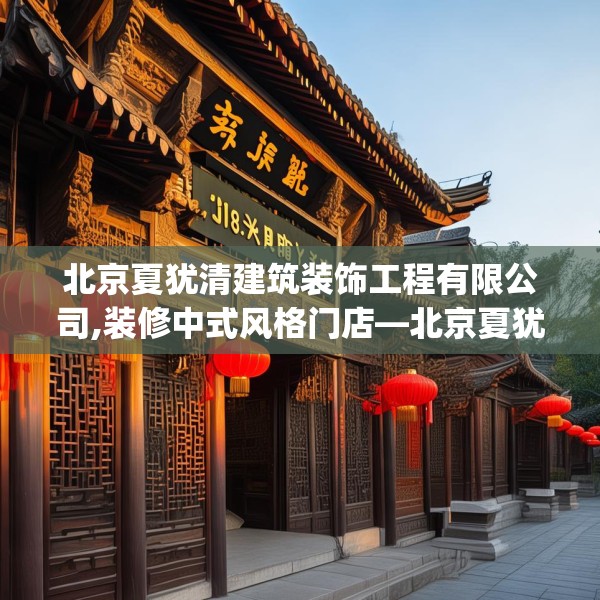 北京夏犹清建筑装饰工程有限公司,装修中式风格门店—北京夏犹清建筑装饰工程有限公司138.a14b15c18fgy.25lkjl