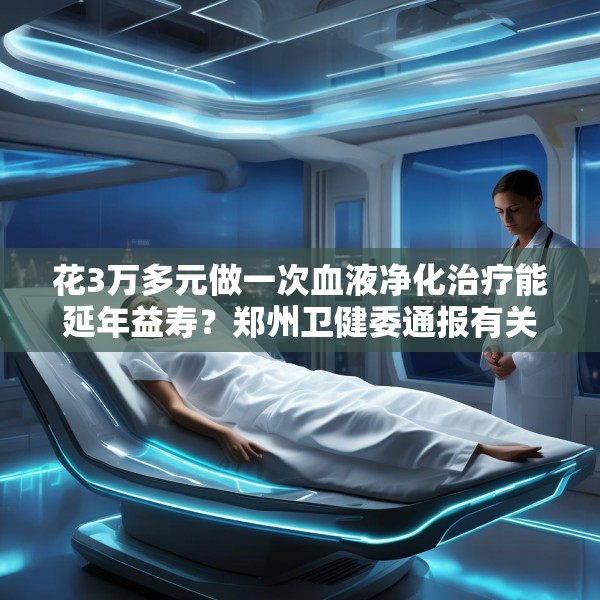 花3万多元做一次血液净化治疗能延年益寿？郑州卫健委通报有关查处情况