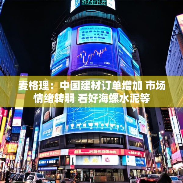 麦格理：中国建材订单增加 市场情绪转弱 看好海螺水泥等