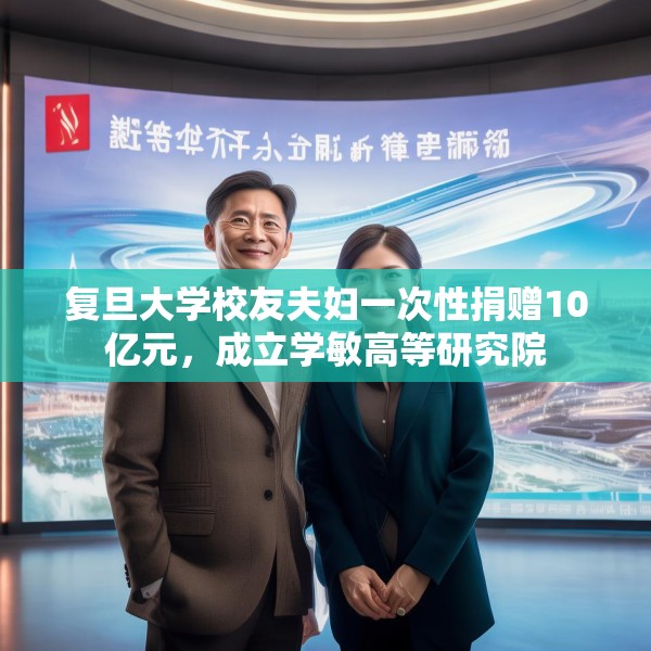 复旦大学校友夫妇一次性捐赠10亿元，成立学敏高等研究院