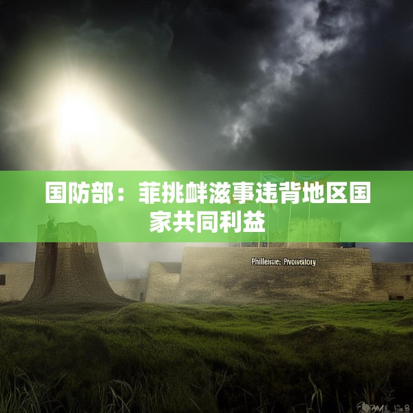 国防部：菲挑衅滋事违背地区国家共同利益