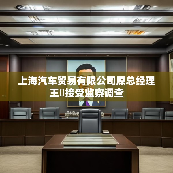 上海汽车贸易有限公司原总经理王璟接受监察调查