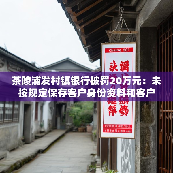 茶陵浦发村镇银行被罚20万元：未按规定保存客户身份资料和客户交易记录