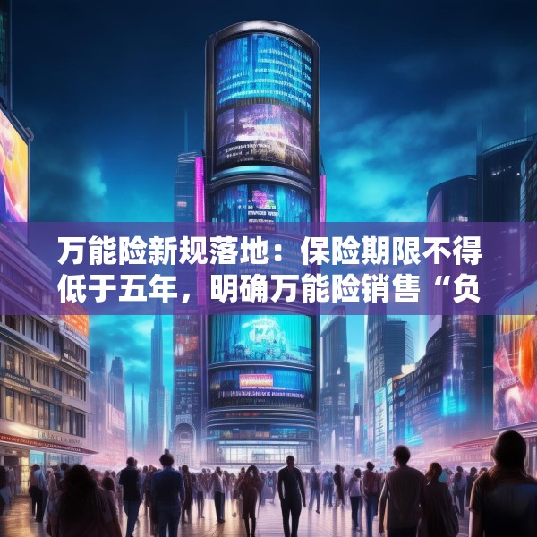万能险新规落地：保险期限不得低于五年，明确万能险销售“负面清单”
