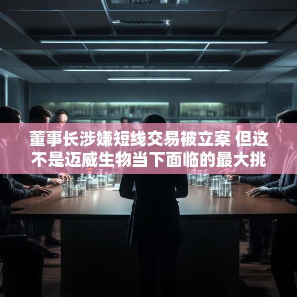 董事长涉嫌短线交易被立案 但这不是迈威生物当下面临的最大挑战