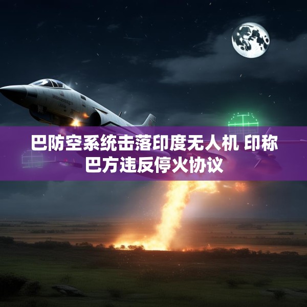 巴防空系统击落印度无人机 印称巴方违反停火协议