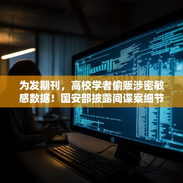 为发期刊，高校学者偷贩涉密敏感数据！国安部披露间谍案细节