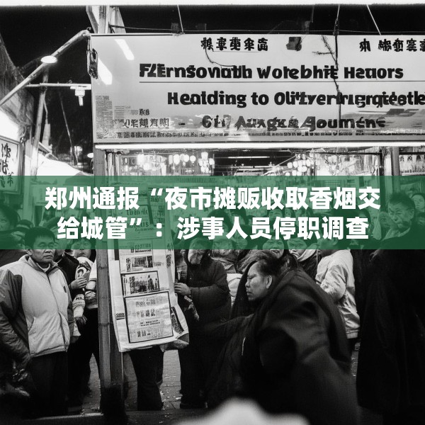 郑州通报“夜市摊贩收取香烟交给城管”：涉事人员停职调查