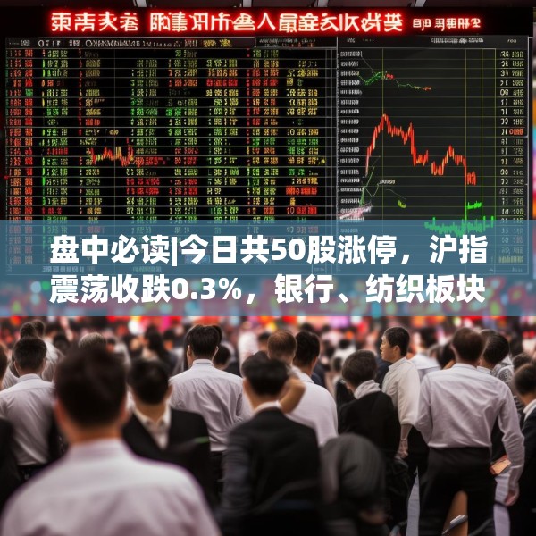 盘中必读|今日共50股涨停，沪指震荡收跌0.3%，银行、纺织板块全天强势