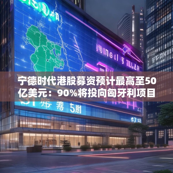 宁德时代港股募资预计最高至50亿美元：90%将投向匈牙利项目