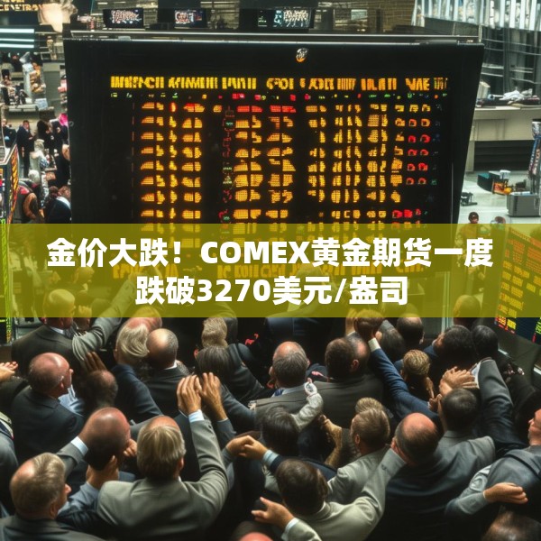 金价大跌！COMEX黄金期货一度跌破3270美元/盎司