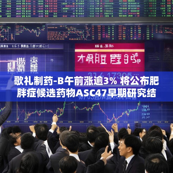 歌礼制药-B午前涨逾3% 将公布肥胖症候选药物ASC47早期研究结果