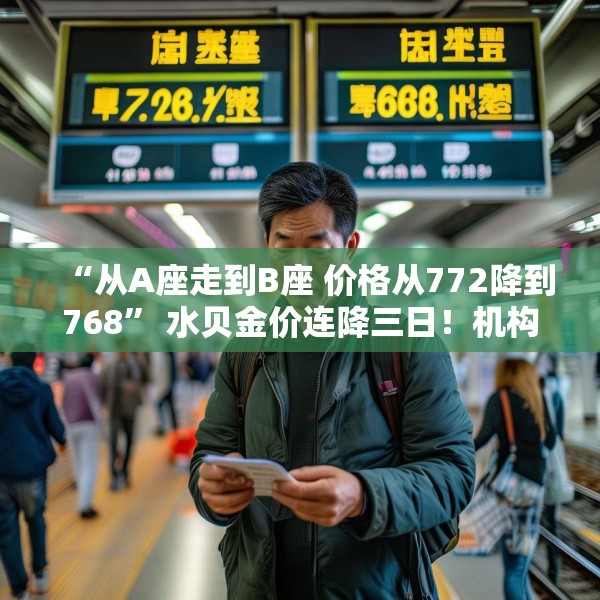 “从A座走到B座 价格从772降到768” 水贝金价连降三日！机构调整预期