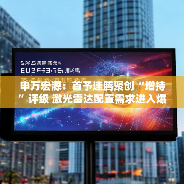 申万宏源：首予速腾聚创“增持”评级 激光雷达配置需求进入爆发期