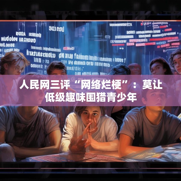人民网三评“网络烂梗”：莫让低级趣味围猎青少年