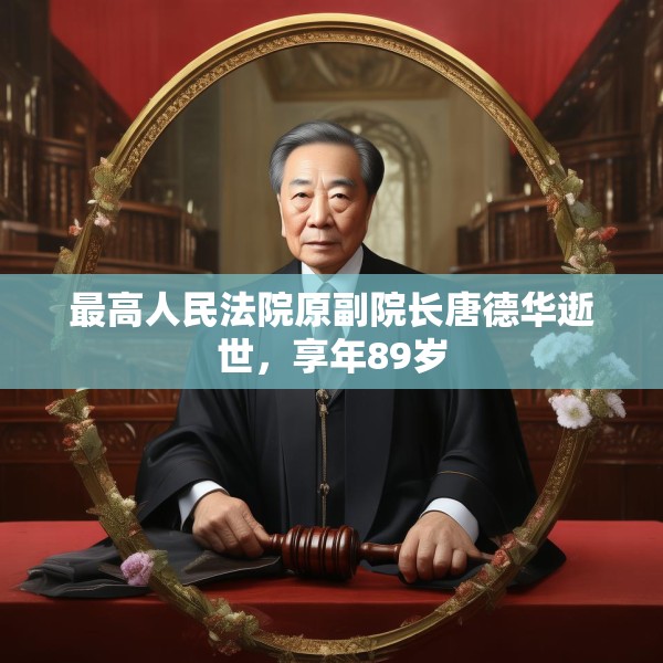 最高人民法院原副院长唐德华逝世，享年89岁